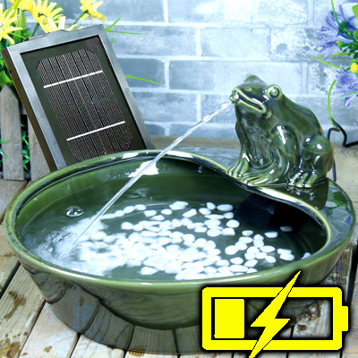 Frog Solar Water Feature - Battery Version
