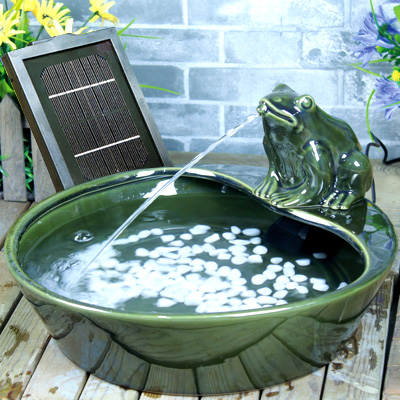 Frog Solar Water Feature - Direct Sun Only