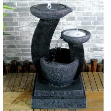 Solar Water Feature Bird Bath - Contemporary